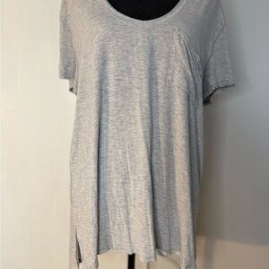 Free People We The Free Light Gray Short Sleeve Tee